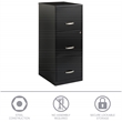Homesphere Furniture Metal 3 Drawer Vertical File Cabinet with Lock Black