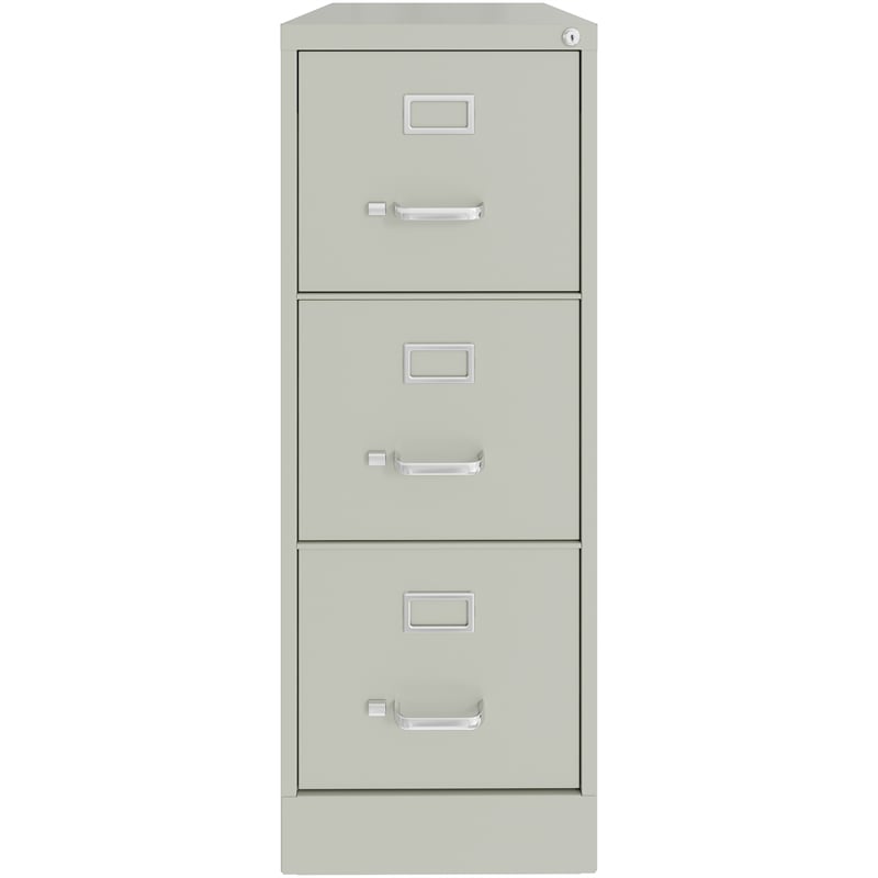 Homesphere Furniture 3-Drawer Letter Width Vertical File Cabinet - Light Gray