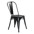 Plate Import Black Metal Industrial Rustic Dining Chairs (Set of 4)