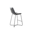 Plata Import Carbon Loft Patsy 26in Bar Stool in Black Faux Leather (Set of 2)