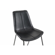 Plata Import Carbon Loft Patsy Dining Chair in Black Faux Leather (Set of 2)