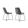 Plata Import Carbon Loft Patsy Dining Chair in Black Faux Leather (Set of 2)