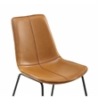 Plata Import Carbon Loft Patsy Dining Chair in Tan Faux Leather (Set of 2)