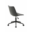Plata Import Leary Task Chair in Black Faux Leather