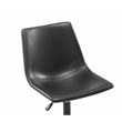 Plata Import Leary Task Chair in Black Faux Leather