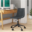 Plata Import Leary Task Chair in Black Faux Leather