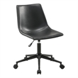 Plata Import Leary Task Chair in Black Faux Leather