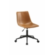 Plata Import Leary Task Chair in Tan Faux Leather