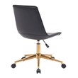Plata Import Black Faux Leather Slope Swivel Office Chair