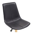 Plata Import Black Faux Leather Slope Swivel Office Chair