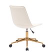 Plata Import White Faux Leather Slope Swivel Office Chair