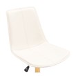 Plata Import White Faux Leather Slope Swivel Office Chair