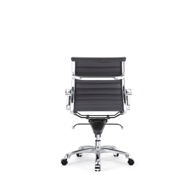 Plata Import Black Faux Leather Executive Full Back Office Chair