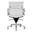 Plata Import White Faux Leather Executive Full Back Office Chair