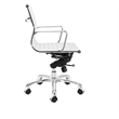 Plata Import White Faux Leather Executive Full Back Office Chair