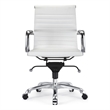 Plata Import White Faux Leather Executive Full Back Office Chair