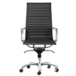 Plata Import Toni High-Back Office Chair in Black Faux Leather