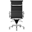 Plata Import Toni High-Back Office Chair in Black Faux Leather