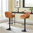 Plata Import Bodeaux Swivel Adjustable Height Bar Stool in Tan (Set of 2)