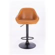 Plata Import Bodeaux Swivel Adjustable Height Bar Stool in Tan (Set of 2)