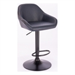 Plata Import Bodeaux Swivel Adjustable Height Bar Stool in Navy (Set of 2)