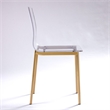 Clear Acrylic Chiaro Dining Chair with Silver Legs (Set of 2)