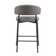 Bernin Fabric Counter Stool with Metal Frame (Set of 2) In Gray