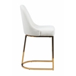Camardn Boucle Fabric Counter Stool With Gold Metal Legs (Set of 2) Beige