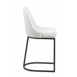 Mahtal Boucle Fabric Counter Stool With Metal Legs (Set of 2) Beige