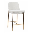 Bende Fabric Metal Gold Frame Counter Stools (Set of 2) In Beige