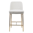 Bende Fabric Metal Gold Frame Counter Stools (Set of 2) In Beige