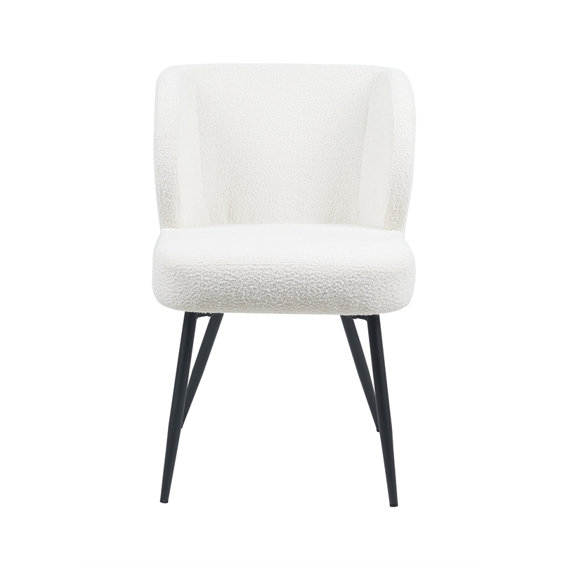 Eleonora Modern Fabric Boucle Dining Chair (Set of 2) In White