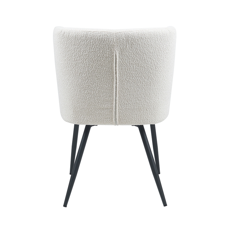 Eleonora Modern Fabric Boucle Dining Chair (Set of 2) In White