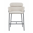 Asotin Fabric Upholstered Counter Stools with Footrest In Beige