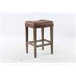 Mahtab 26'' Tufted Nail head  Faux Leather Counter Stool In Brown