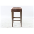 Mahtab 26'' Tufted Nail head  Faux Leather Counter Stool In Brown
