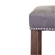 Stacee Modern Fabric Side With Tufted Wooden Frame 26'' Counter Stool In Gray