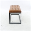 Bende 47'' Wide Faux Leather Tufted Rectangle Cocktail Ottoman In Tan