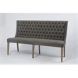 Almos Light Sand Fabric Tufted Upholstered Dining Bench In Gray