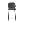 Ariella 29'' Faux Leather Bar Stool With Side Design In Brown ( Set of 2)