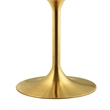 Lippa Tulip Round Marble Dining Table With Gold Base In Grey White