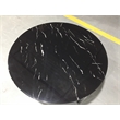 Rosi Chrome Cross leg Coffee Table With Marble Round Top In Black Chrome