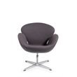 Plata Import Lira Upholstered Lounge Chair in Dark Gray