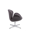 Plata Import Lira Upholstered Lounge Chair in Dark Gray