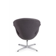 Plata Import Lira Upholstered Lounge Chair in Dark Gray
