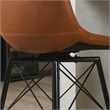 Axis Modern Swivel Counter Stools - Tan Faux Leather Upholstery (Set of 2)