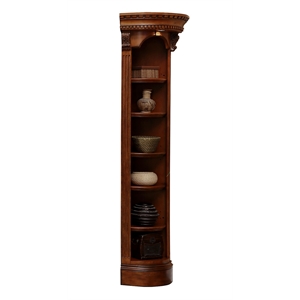 Parker House Huntington Traditional Wood Outside Corner Bookcase in Brown