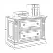 Parker House 2 Drawers Lateral Brown Wood Filing Cabinet Easy Assembly
