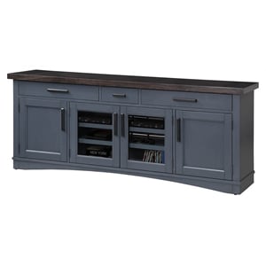 Parker House Americana Modern 76&quot Traditional Wood TV Console in Denim