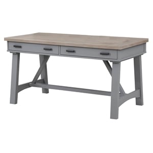 Parker House Americana Modern 60&quot Traditional Wood Writing Desk in Gray